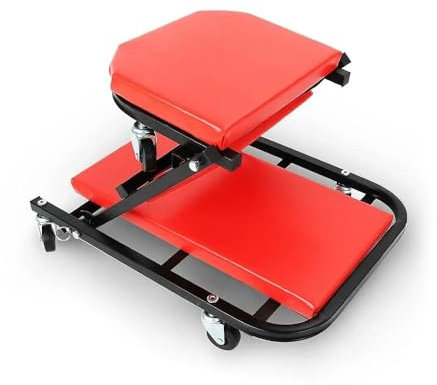 RVIFY hocker mit Rollen Werkstatt-Reparatur-Mechaniker-Rollwagen aus Stahl für Garagenmechaniker und Autoreparatur mit Rollbrettsitz Rollhocker