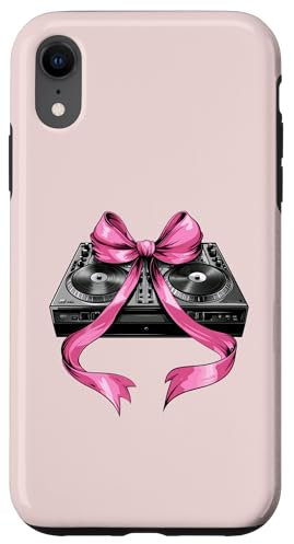 Coquette Bow Dj Disc Jockey - Tocadiscos para niña y mamá, color rosa Carcasa para iPhone XR