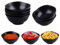 wocpvm 6 Pezzi Ciotole Colazione Piccola Ciotole Cucina Plastica Riutilizzabile e Leggera Bowl Colazione Piccola per Zuppa Cereali Riso Salsa, per Adulti e Bambini (Nero)