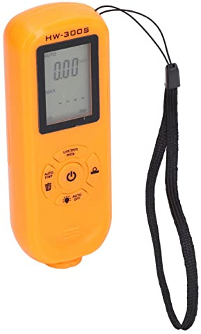 Generic HW-300S Coating Thickness Measuring Device, Digital LCD Film Thickness Measuring Device with Backlight for the Production of Metal Processing Chemicals (Orange)