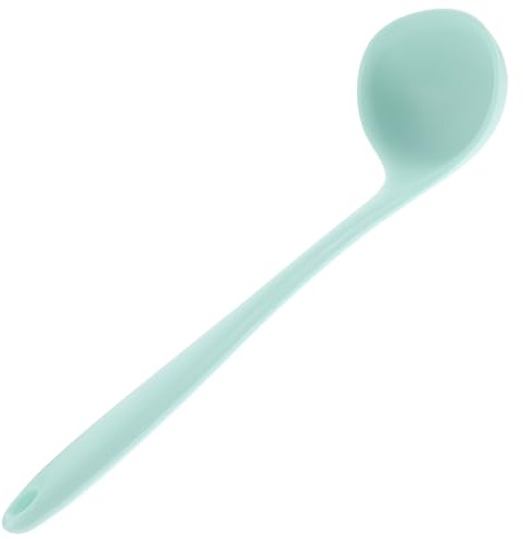 BESTYASH Silikon Suppenkelle Groß Mit Hitzebeständigem Bauch Und Langem Griff Bpa Frei Servierlöffel Für Suppe Und Soße 7.87X2.56X1.18 Zoll Küchenutensil