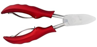Cortaúñas Encarnadas de Acero Inoxidable Rojo Doble Muelle | Herramienta de Manicura y Pedicura, Mango de Goma, para Retirar Tejido Muerto y Entrar Ranura