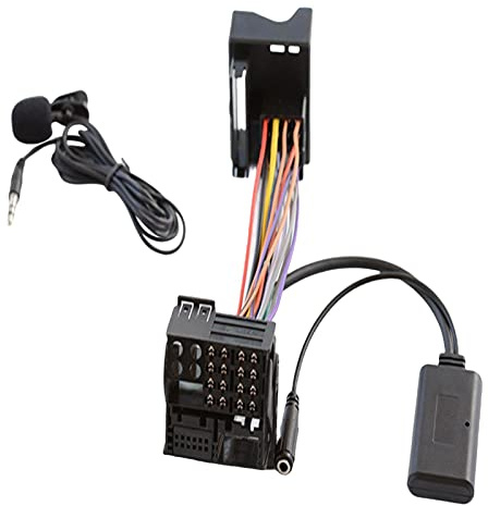 FJMQHU Adaptador de Audio Bluetooth para Coche con Micrófono, Dispositivo de Llamadas Manos Libres Y Cable AUX.