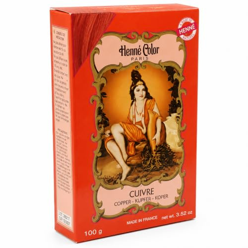 Agni Henna para Cabello en Polvo 100 g - Tinte Natural Vegetal sin Amoniaco - Coloración Capilar con Brillo y Volumen - Henna Natural para Teñir y Cuidar el Pelo (Cobre, Polvo)