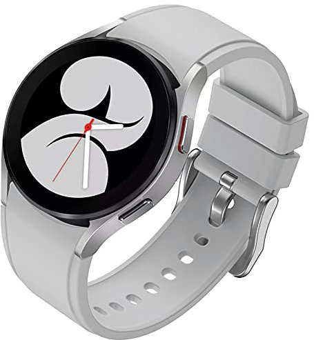 FunBand Kompatibel mit Samsung Galaxy Watch 5 / Watch 5 Pro/Watch 4 / Watch 4 Classic Armband, 20mm Weiches Silikon Ersatzband Verstellbares Armbänder für Galaxy Watch 42mm / Galaxy Watch 3,Grau