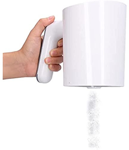 Flour Sifter, Electric Handheld Flour Sifter Sieve, Plastic Cup Shape Flour Strainer, with Stainless-Steel Mesh, Home Baking Flour Powdered Sugar Baking Tools