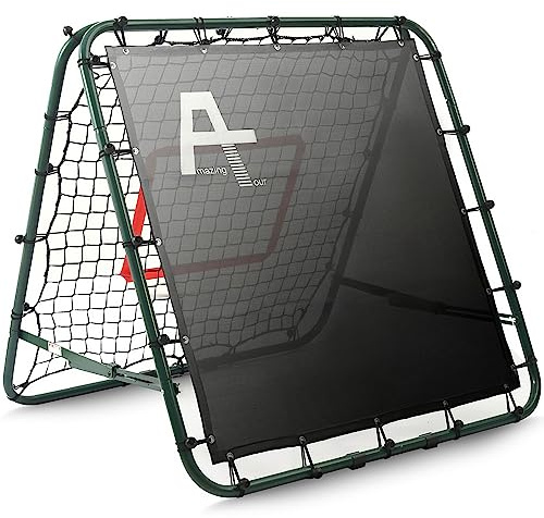 Doppelseitige Rebounder Net Fußball Training Ausrüstung, 100/120/180cm, Fußball Tor Kickback Ziel justierbar für Kinder Spiel Lehre Übung Ausrüstung, Einstellbare tragbare Sport Netze für Garten
