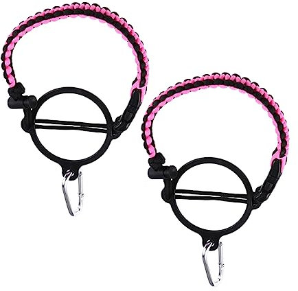 Happyyami 2stücke Outdoor Flaschenhalter Mit Und Karabiner Pinke Umhängeleine Für Trinkflaschen Für Camping Und Wandern Langlebig Und Robust Belastbar