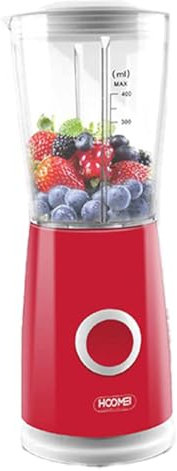 Mini Frullatore Elettrico da Tavolo 400L 170W per Verdure e Frutta, Tritatutto da Cucina con Modalita Impulso + Lame in Acciaio Inox (Rosso)