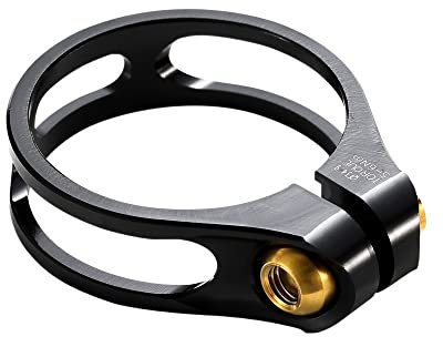Sattelklemme Fahrrad Sattelstütze Klemme Aluminiumlegierung Radfahren Sattel Sattelklemme for 27,2/30,8/31,6mm Bik Sattelstütze Schnellspanner SattelstüTze (Größe : Black Golden 34.9)