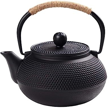 Tetera Marroqui Infusor Revestido Japonés De La Tetera Del Arrabio, Hervidor De Té De La Estufa Para El Té Hirviendo Del Agua Caliente Tetera Turca