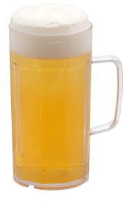 benderstore Bierkrug 500 ml | 4er Set mit Griff | glasklar | Mehrweg | Maßkrug mit Eichung aus Kunststoff Polycarbonat | Made in Germany