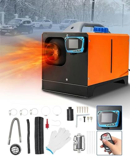 LYJYUJIE Riscaldatore Diesel Tutto in Uno da 5KW 12V Monitor LCD Riscaldatore da parcheggio per Riscaldamento rapido Riscaldatore Diesel per Camper, rimorchi, Camion~/