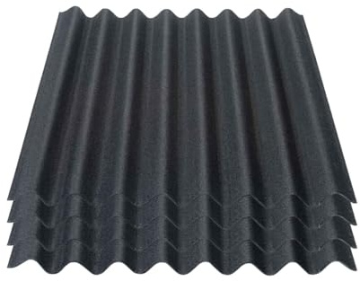 Onduline Easyline Dachplatte Wandplatte Bitumenwellplatten Wellplatte 4x0,76m² - schwarz