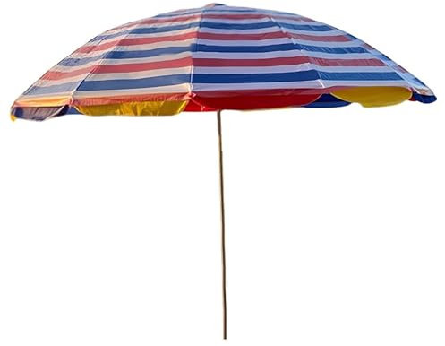 HAOKKV Gartenschirm Mit 8 Stabilen Streben, Wasserdichtes UV-schützendes Polyesterdach, Für Markttische Im Freien(240cm/7.9ft)