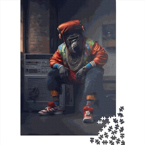 Gorilla Dancer Puzzle 1000 Teile Schwer Puzzle Spielzeug Pädagogisches Spiel Impossible Herausforderungsspielzeug Für Erwachsene Und Kinder Ab 14 Jahren 1000pcs (38x26cm)