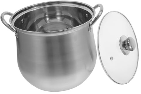 Ciieeo Olla De Sopa De Cintura Alta De Acero Inoxidable Multifunción Para y Fideos Para Cocina Familiar