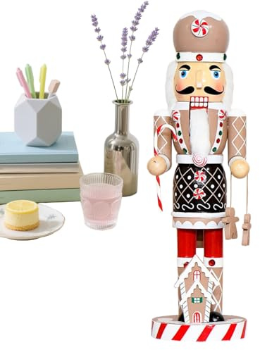 Genérico Cascanueces De Madera, Muñeco De 36 Cm, Adorno De Mesa para Celebración Navideña,Cascanueces De Jengibre Decoración Navidad Centro De Mesa para Casa, Oficina Y Decoración De Biblioteca.