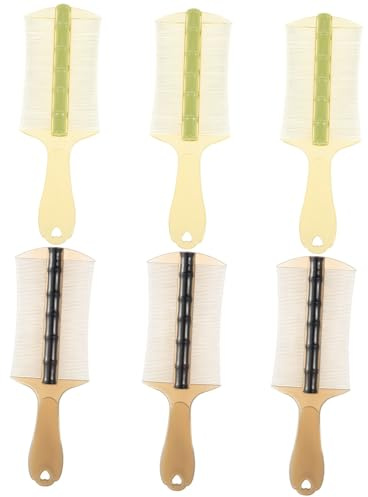 VICASKY Läusekamm und Haarpflege Kamm aus Kunststoff mit Ergonomischem Griff zur Schuppenentfernung 6 Stück und Feinen Zinken für Kopfhaut und Haustiere