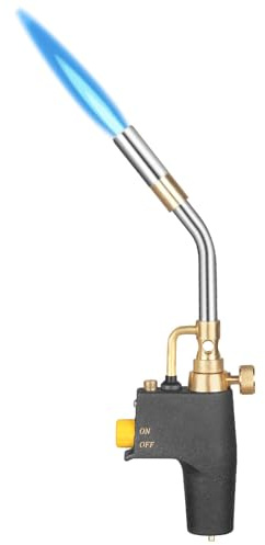 HYPEJET Propane Torch, High Intensity Torch Head Trigger Start Gas Torch for Propane, Map and Mapp Gas, Mapp Gas Torch for Campfire, Charcoal, Firewood, Welding