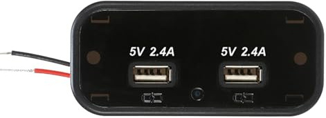 Caricabatteria Da Auto Rapido 12V 24V - Caricabatteria Da Auto Doppio USB, Adattatore Per Aūto Da 4,8 A | Presa Di Corrente A Ricarica Rapida A Doppia Porta, Per Modifica Veicolo Elettrico 41 G