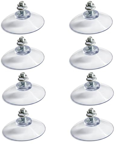 Nybrax Paquete de 12 Soporte de ventosa redonda, Ventosa de vidrio adhesivo, PVC transparente extra fuerte Ventosas, Ventosas de Cabeza de Seta, Ventosas, para baño, cocina, puerta de(Transparente)