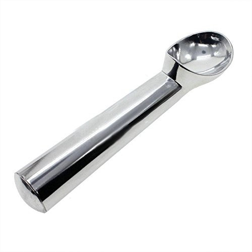 Welim Nonstick Scoop Anti Freeze Ice Cream Scoop Aluminum Dessert Spoon Ice Cream Spoon Craft Kitchen Tool Silver
