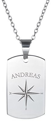 Gravado Kette mit Erkennungsmarke aus Edelstahl mit Gravur