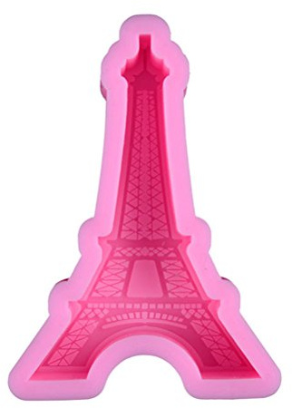 BESTonZON 1 Stück 3D Eiffelturm Förmigen Silikon Kuchen Fondantform DIY Dekorieren Liefert Werkzeug für Kuchen Pudding Schokolade Seife Polymer Clay (Rosa)