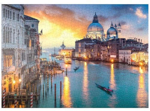 MyPuzzle Lagunentraum Venedig - Premium 1000 Teile Puzzle - MyPuzzle Sonderkollektion von ilsespiel