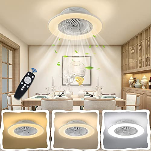 LZQ 90W Deckenventilator mit Beleuchtung und Fernbedienung, Leise Moderne LED Dimmbar Deckenleuchte Ventilator Ventilatorlicht, Deckenventilatoren mit Lampe für Wohnzimmer Schlafzimmer Esszimmer