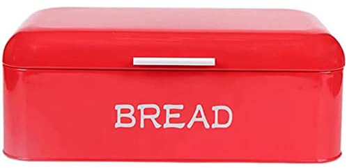 ABGRC Cocina Panera Panera Rectangular, panera de Metal para mostrador de Cocina, contenedor de Almacenamiento de Alimentos Secos Multifuncional, Soporte de Pan Grande Decoración