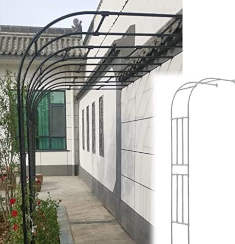 Arche De Jardin Noire Robuste, Demi-Arche Latérale pour Mur, Tonnelle De Jardin Blanche pour Plantes De Jardin, Support en Treillis De Fer, 0.6m – 2.4m,Blanc,60x24 0cm/2,0x7,9 Pieds,Bonny369