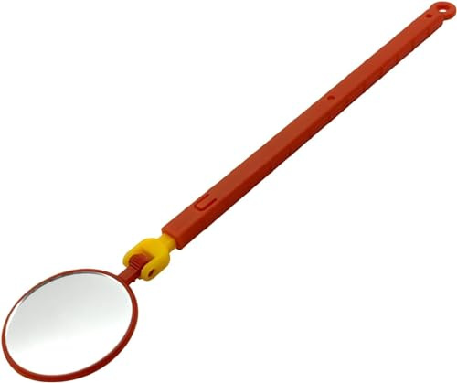 ZKTOOL Set di Specchi di Ispezione Isolati da 1000V, Specchi di Ispezione Telescopici per Veicoli Ibridi ed Elettrici, Specchio di Ispezione Portatile Rotondo Rotante a 180 Gradi - 40MM