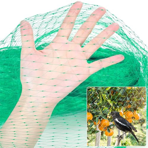 Frogetu 1 Stück Vogelschutznetz,Vogelnetz Engmaschig 4mx10m,Obstbaumnetz,Teichnetz,Laubschutznetz,Gartennetz,Robust Feinmaschig,Schutzes von Obst und Gemüse von Vögeln mit Schutz