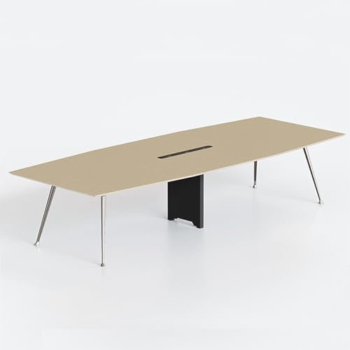 Großer Konferenztisch in Bootsform für 12 14 Personen, 319,8 cm B x 119,9 cm T, Metallbeine, Konferenzraum, Schreibtisch