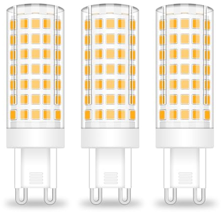 ZHENMING G9 LED 9W 3000K Warmweiß Nicht Dimmbar Ersatz 75W Halogen | Kein Flimmern 360° Abstrahlwinkel AC230V 3 Stück