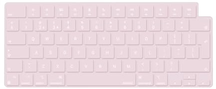 MOSISO Keyboard Cover with Solid Texture Compatible with MacBook Air 13.6 inch M4 M3 M2 2025-2022, for Mac Air 15 M4 M3 M2 2025-2023, for MacBook Pro 14/16 inch M4 M3 M2 M1 2021-2025, Chalk Pink
