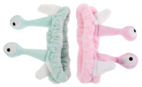 Happyyami 2stücke Teiliges Süßes Schnecken-spa-stirnband-set Rutschfestes Haar-accessoire Für Mädchen Spa-stirnband