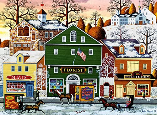 1000 Piece Jigsaw Puzzle Charles Wysocki - Meats,Flowers,Hats - For Beginners Learning Puzzle Challenging Family Activity