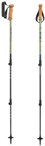 LEKI Legacy Lite Trekking Poles - Aluminum Collapsible Lightweight Walking Poles for Hiking - Denimblue-Darkolive - 100-135 cm