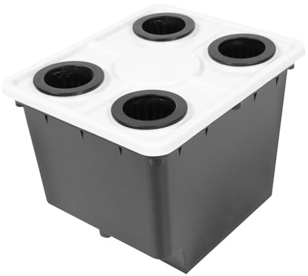 GARIOUANS Hydroponic Planting Bucket Plastic Soilless Cultivation Basket for Greenhouse Vegetable Growth Gardening Container with Black