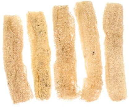 Toyvian 5 Piezas Natural Loofah Toys para Cuidado de Mascotas Exfoliante y Estropajo para Baño de Animales Pequeños Juguetes Naturales Multifunción para Limpieza y Cuidado Bucal