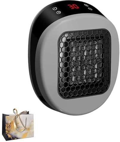 Heatflash Heater, Heatflash Plug In Ceramic Heater, Portable Space Heat Flash Heaters, Ptc Heating Element, with Remote Control, 12 Hour Timing,Low Energy Efficient Quiet for Bedroom, Office (1PC)