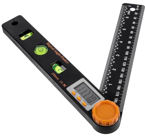 PENIKOKO Misuratore Angoli Digitale Elettronico Inclinometro Compatto in Materiale Durevole Righello Goniometro per Misura Verticale e Orizzontale Strumento Portatile per Lavorazioni di