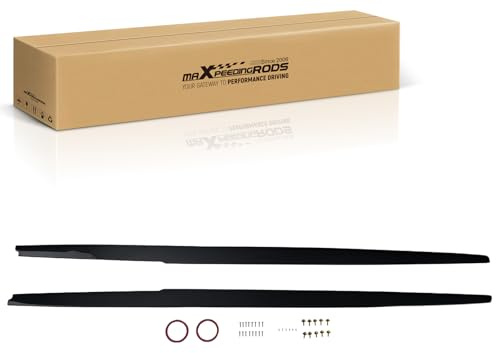 maXpeedingrods Car Body Side Skirts Extension Lip Panels Kit for BMW 5 Series M5 E60 E61 2004-2010, Side Skirt Running Boards Black ABS