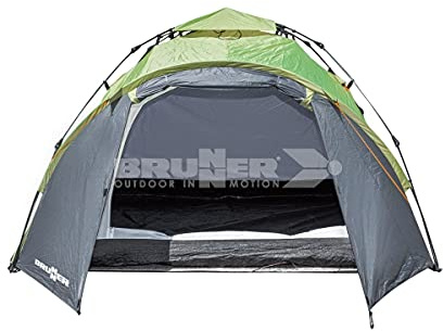 Brunner Blitz 3 Automatiskt kupoltält, för 3 personer, polyester, mörkgrå/grön