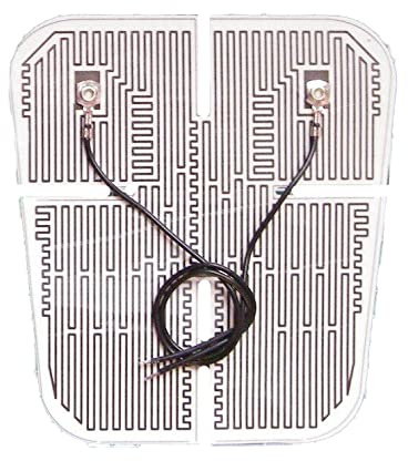ASG Technik Spiegelheizung/Heizfolie mit Kabel, selbstklebende Beschichtung für einfache Montage, 20 Watt, 24 Volt Breite 150 mm x Höhe 168 mm, Niedervolt, 30-40 Grad, Frostschutz, LKW, PKW