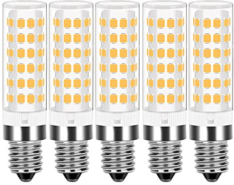 TIAFELNGLY E14 LED Maiskolben Lampen, 7W E14 Leuchtmittel Warmweiss LED Mais Glühbirnen 7W Lampen Ersatz für 50W 55W Halogenlampe, AC 220-240V,5er Pack