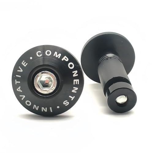 Paar Motorrad-Lenkerenden, Universal CNC Aluminiumlegierung Motorrad Lenkergriffe Kappe Lenkerenden Gewichte Slider Stöpsel Schwarz